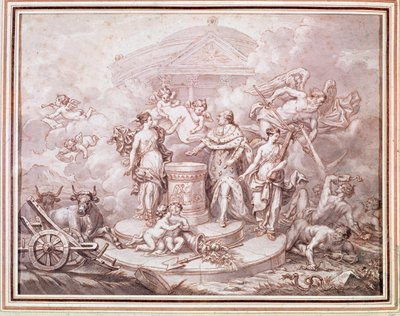 King Louis XVI Swearing on the Book of the Constitution by French School