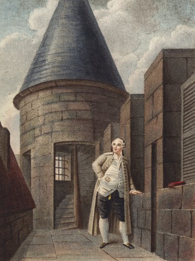 King Louis XVI of France, on the roof of Temple Tower, Paris by French School