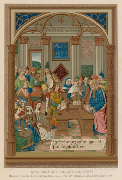 King Rene and his Musical Court by French School