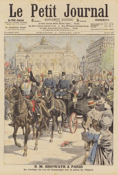 King Sisowath of Cambodia Visiting Paris by French School