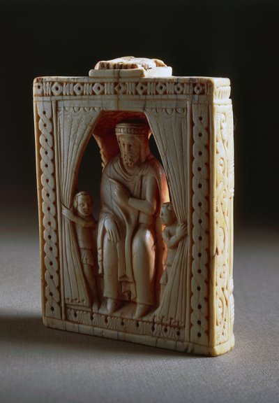 King, Ivory Chess Piece by French School