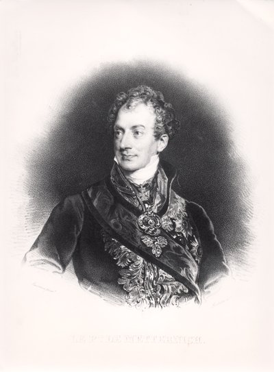 Klemens Wenzel Nepomuk Lothar (1773-1859) Prince of Metternich-Winneburg, c.1815 by French School