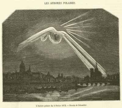 The Polar Aurora of February 4, 1872 (engraving) by French School