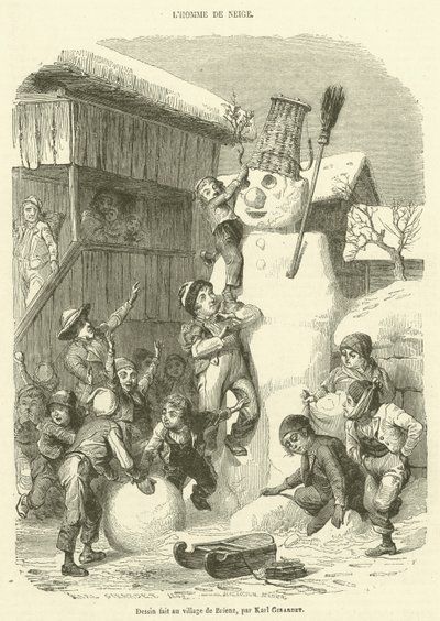 The Snowman (engraving) by French School