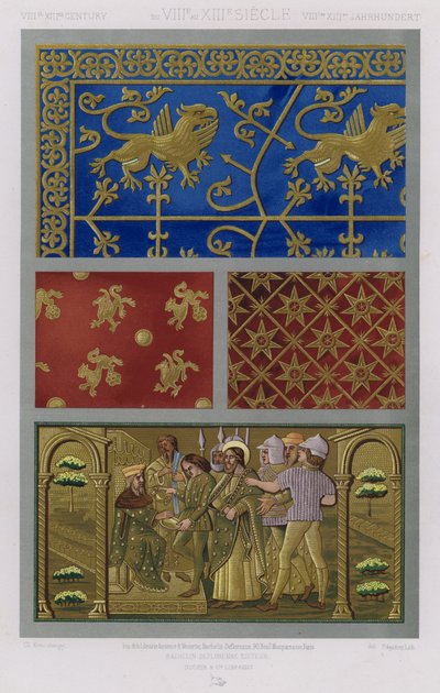 The Ornament of Fabrics: VIIIth to XIIIth Century by French School