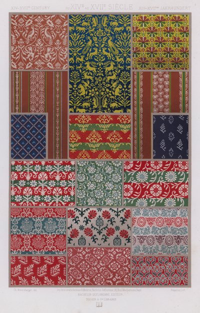 The Ornament of Fabrics: XIV-XVIIth Century by French School
