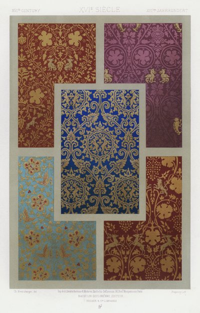 The Ornament of Fabrics: XVIth Century by French School