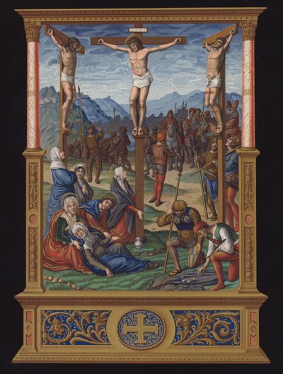 La Calvaire, Manuscript French from the Late 15th Century by French School