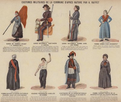 La Commune de Paris, Costumes Militaires de la Commune by A. Raffet by French School