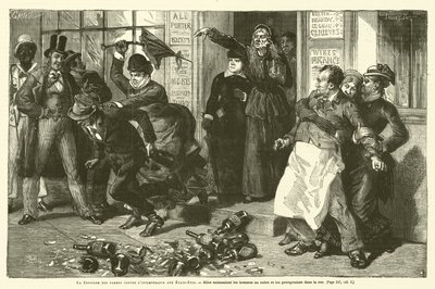 The Crusade of Women Against Intemperance in the United States (engraving) by French School