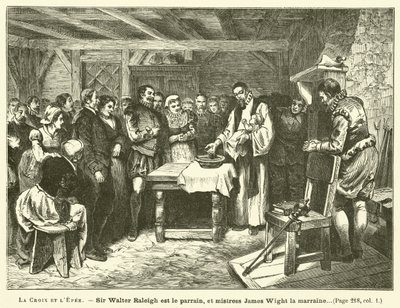 The Cross and the Sword (engraving) by French School