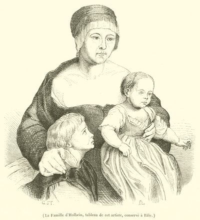 The Holbein Family (engraving) by French School