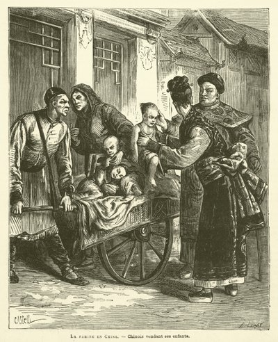 The Famine in China by French School