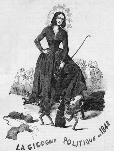 La Gigogne politique de 1848 (George Sand (Aurore Dupin, Baronne Dudevant) (1804-1876) French writer) by French School