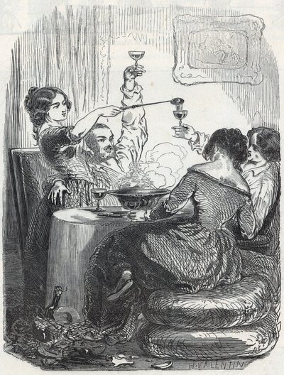 La Maison Doree restaurant located at 20, Boulevard des Italians in the 9th arrondissement of Paris - Engraving in 
