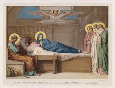 The Nativity of Our Lord, Mural Painting after Hipp Flandrin, St Germain des Pres, Paris by French School