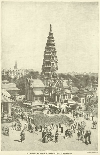 The Pagoda of Angkor at the Esplanade des Invalides by French School