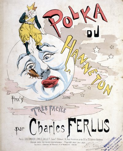La Polka du Hanneton, by Charles Ferlus - sheet music cover, late 19th century by French School