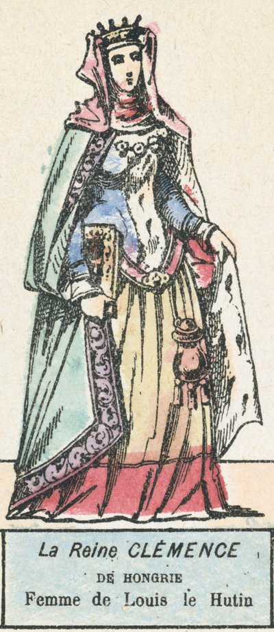 Queen Clemence of Hungary, Wife of Louis the Headstrong by French School