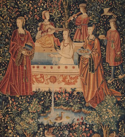 La Vie Seigneuriale: Woman Bathing Surrounded by Attendants by French School
