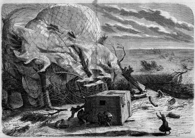 The fall of the balloon 
