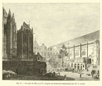 The Court of May in 1777, after a document communicated by M A Lenoir by French School