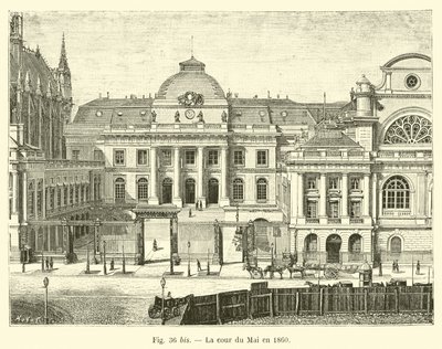 The Cour du Mai in 1860 by French School