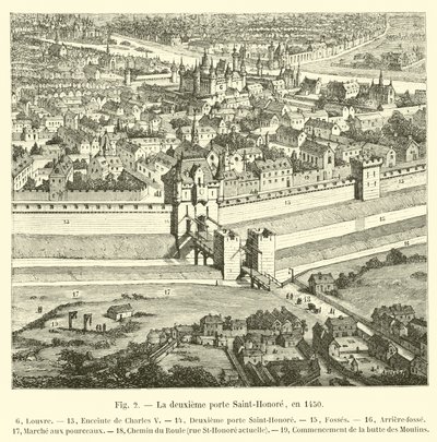 The Second Saint-Honoré Gate, in 1450 by French School