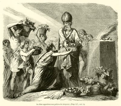 The Tithe Belongs to the Priests of the Lord by French School