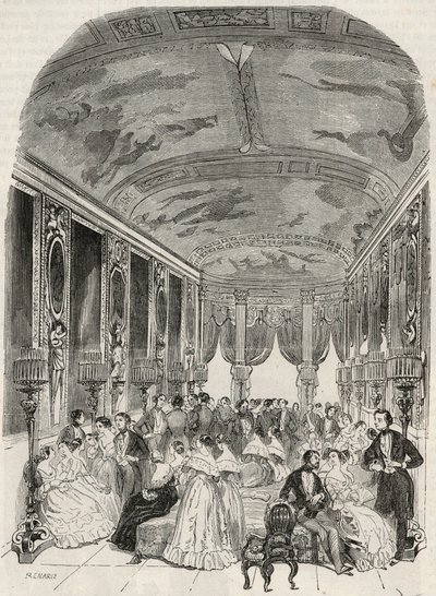 The gallery called Lebrun, serving as a chat room during the ball - Hotel Lambert on the Ile Saint Louis, 2 rue Saint Louis en l