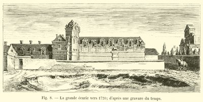 The Great Stable circa 1720; after an Engraving of the Time by French School