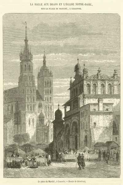 The Market Square in Krakow by French School