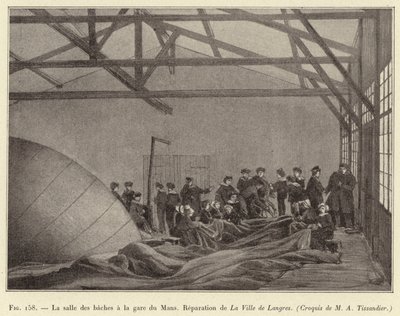 The Room of the Baches at the Le Mans Station, Repair of La Ville de Langres by French School