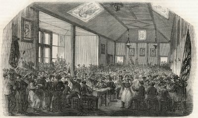 La taverne des Canotiers in Bercy in the 19th century - Engraving in 