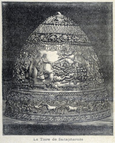 The tiara of Saitapharnes - in “Le Peute Parisien” by French School