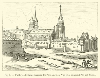 The Abbey of Saint-Germain des Pres, in 1545, View Taken from the Grand Pre aux Clercs by French School