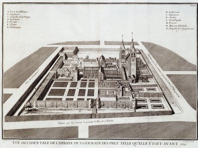 The Abbey of Saint Germain before 1640 - in “Histoire de l