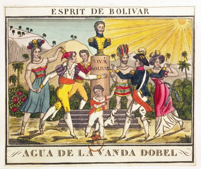 Label for Lavender Water evoking the spirit of Bolivar, c.1830 by French School