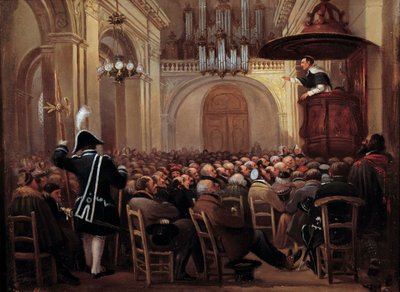 Lacordaire preaching in the cathedral of Nancy by French School