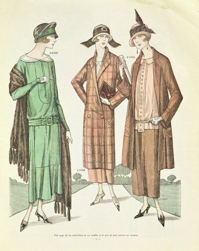 Ladies Fashion, illustration from La Veritable Mode Francaise de Paris, 1924 by French School
