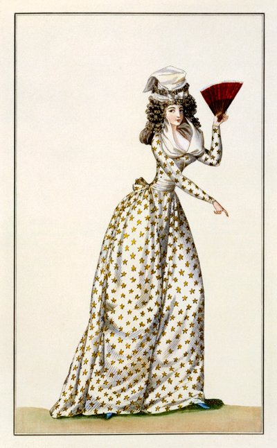 Ladies Robe Etoile from Journal de la Mode et du Gout, 1791 by French School
