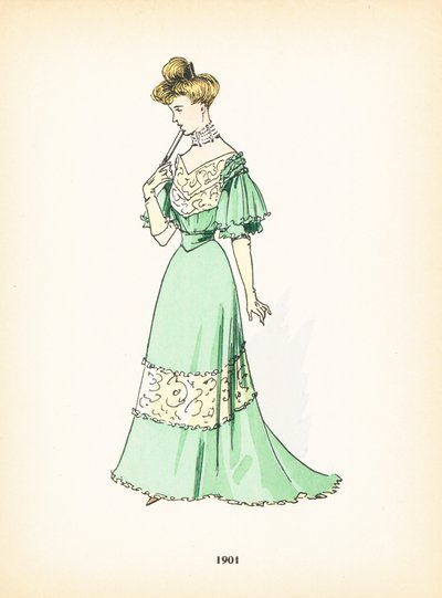 Ladies fashion, 1901 by French School