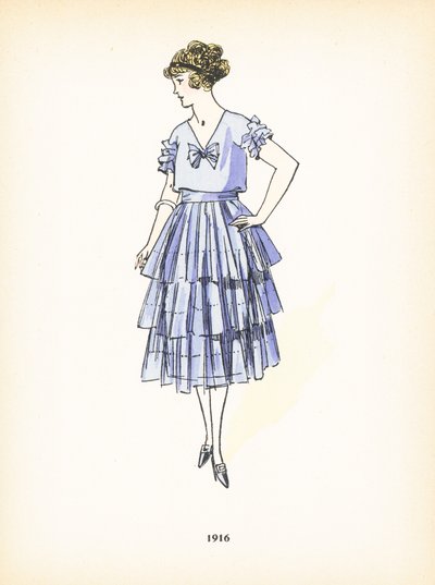 Ladies fashion, 1916 by French School