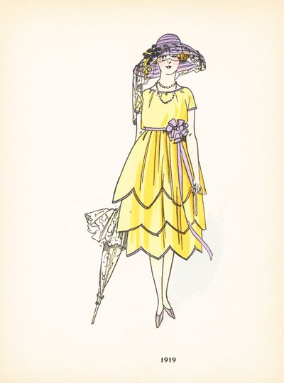 Ladies fashion, 1919 by French School