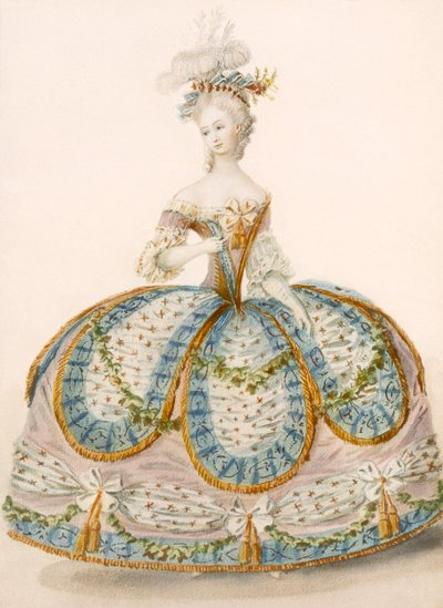 Lady Wearing Dress for a Royal Occasion, Design Attributed to Anvorious, Published April 1796 by French School