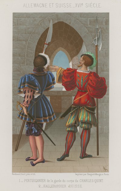 Lancier of Charles V Guards and a Swiss Yeoman by French School