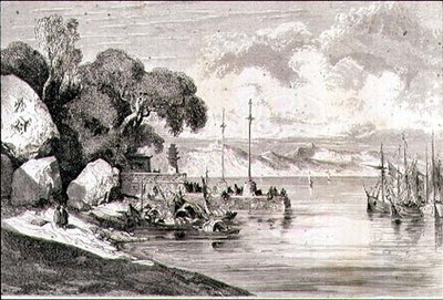 Landing Stage in Macao, China by French School