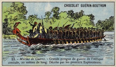 Large Central African war canoe by French School