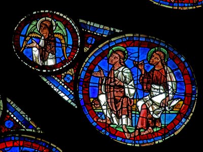 Last Judgement: Two Apostles and an Angel by French School