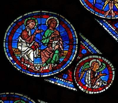 Last Judgement: Two Apostles and an Angel by French School